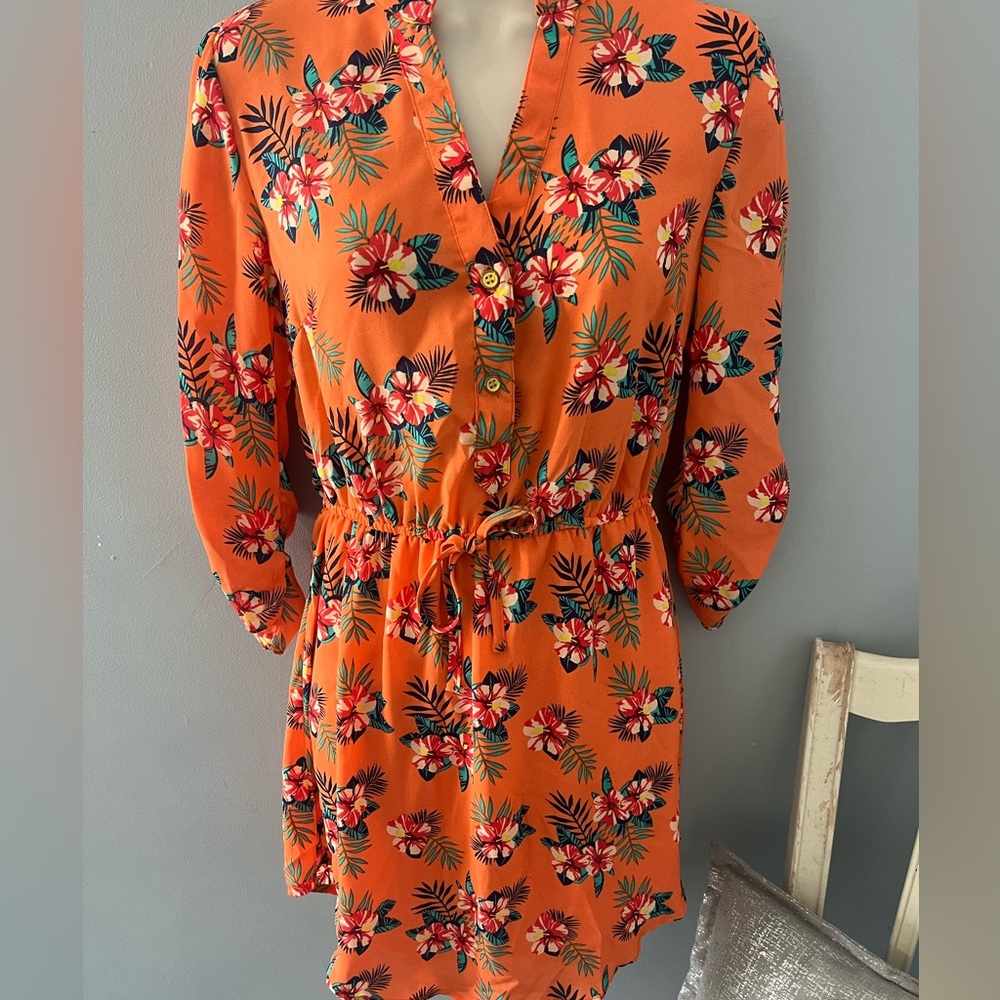 Orange Floral Sundress